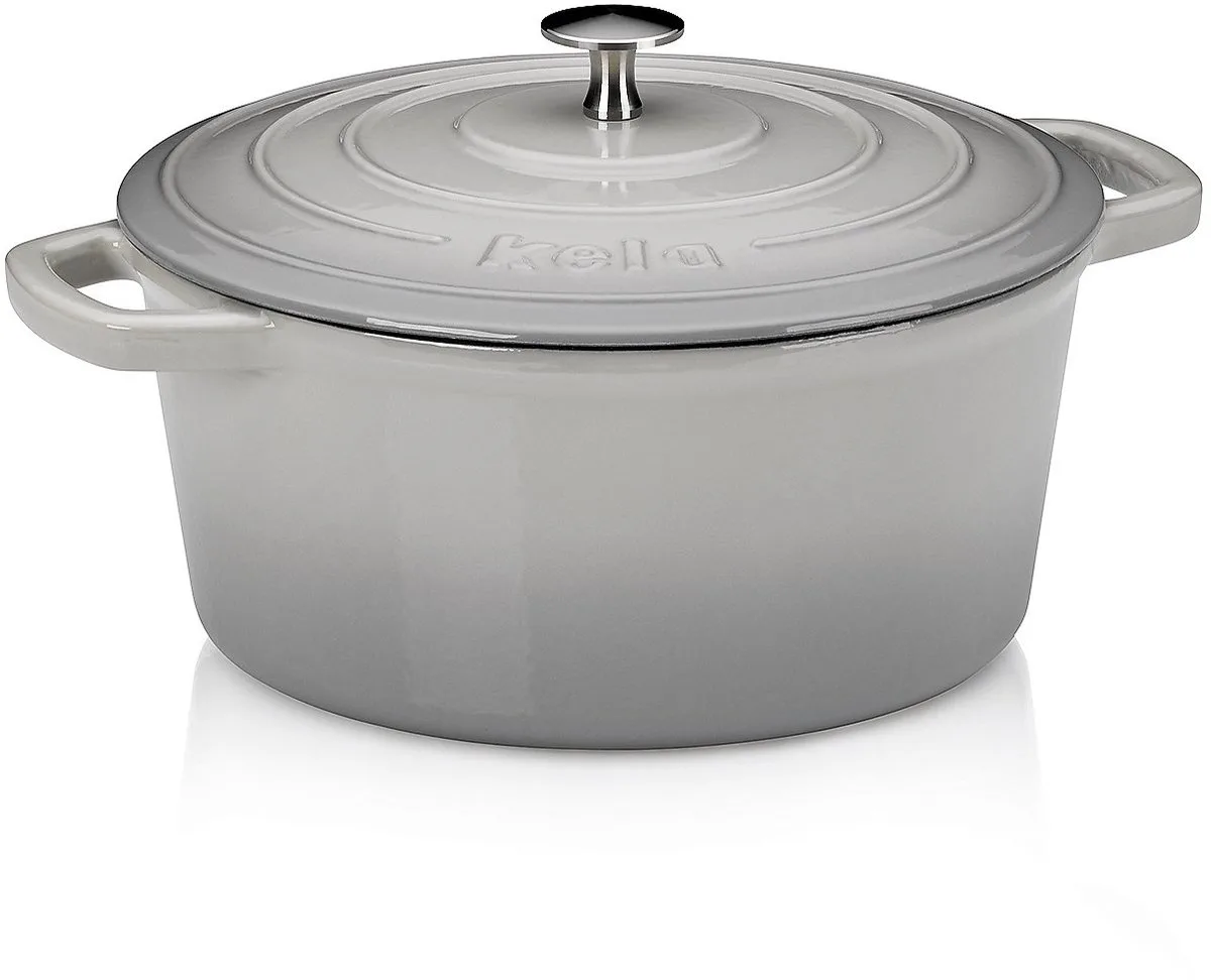 Braadpan, Gietijzer, Rond, 26 cm van Kela in Grijs – productfoto