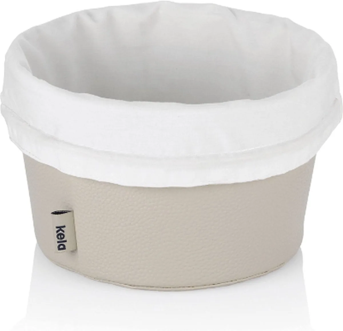 Broodmand, 2-Delig, Kunstleer, Ø 19 cm van Kela in Beige – productfoto