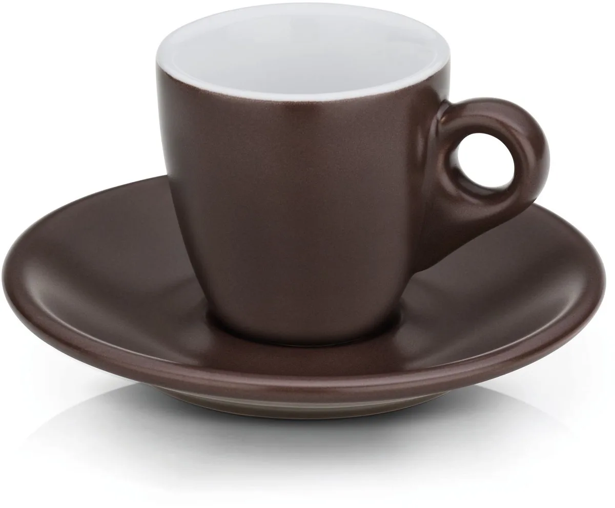 Espresso Kop en Schotel Set de Kela en Marron – photo produit