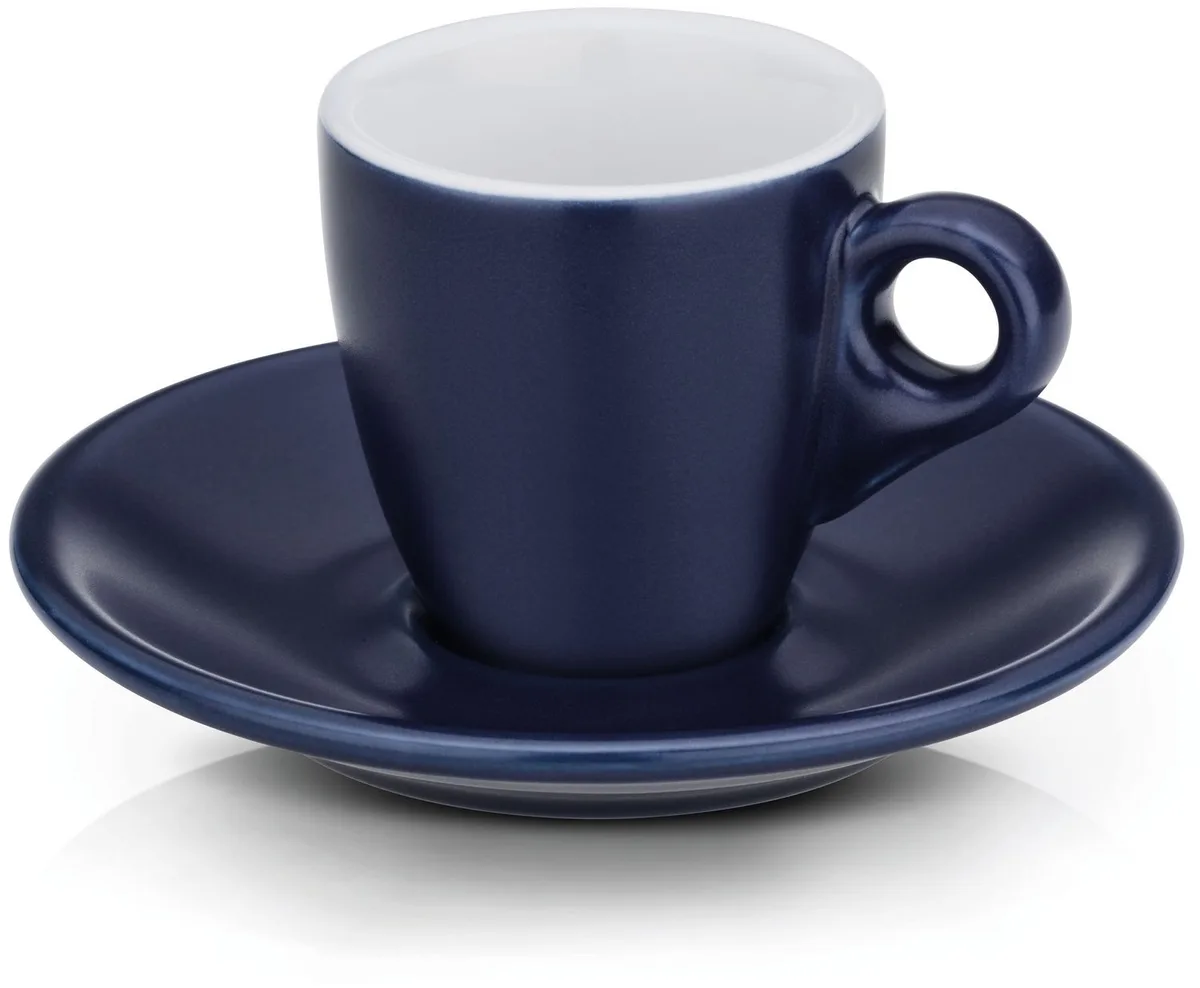 Espresso Kop en Schotel Set, Donkerblauw de Kela en Bleu – photo produit