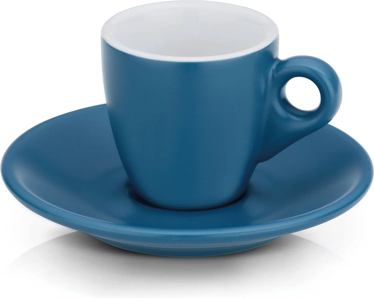 Espresso Kop en Schotel Set, Turquoise von Kela in Blau – Produktfoto