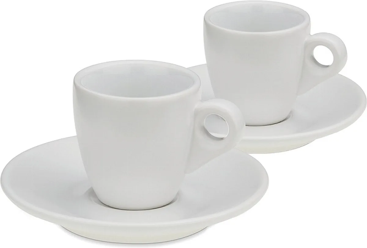 Espresso Kop en Schotel Set fra Kela i Hvid – produktbillede