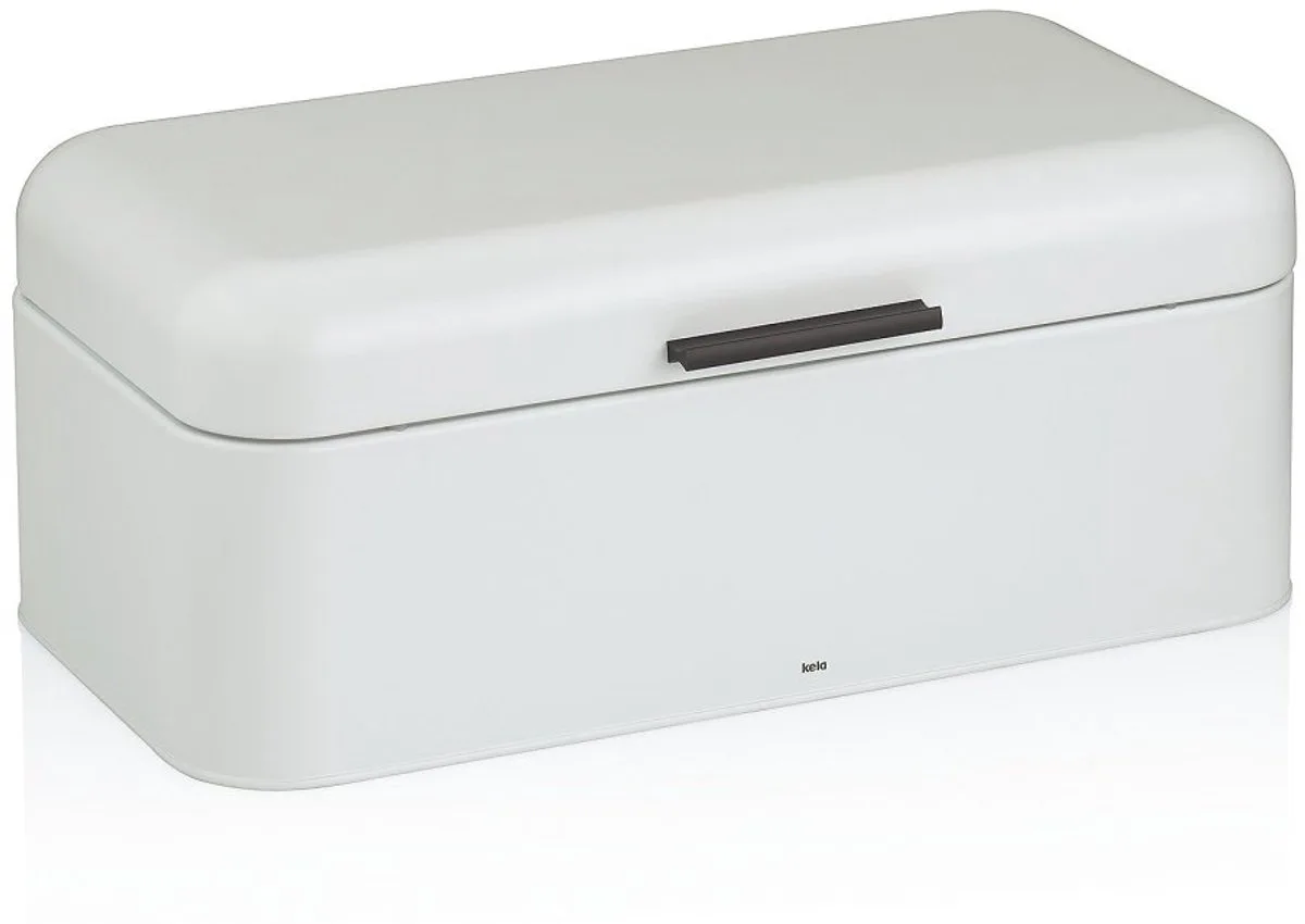 Frisca broodtrommel, metaal, 42,5 x 22,5 x 17,5 cm de Kela en Blanc – photo produit