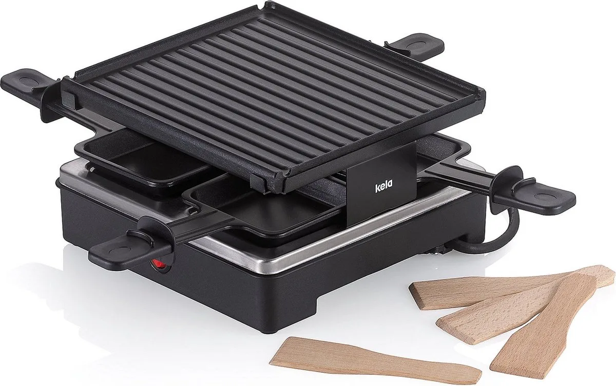 Keuken - Geneva Racelette Grillplaat - Kunststof van Kela in Zwart – productfoto
