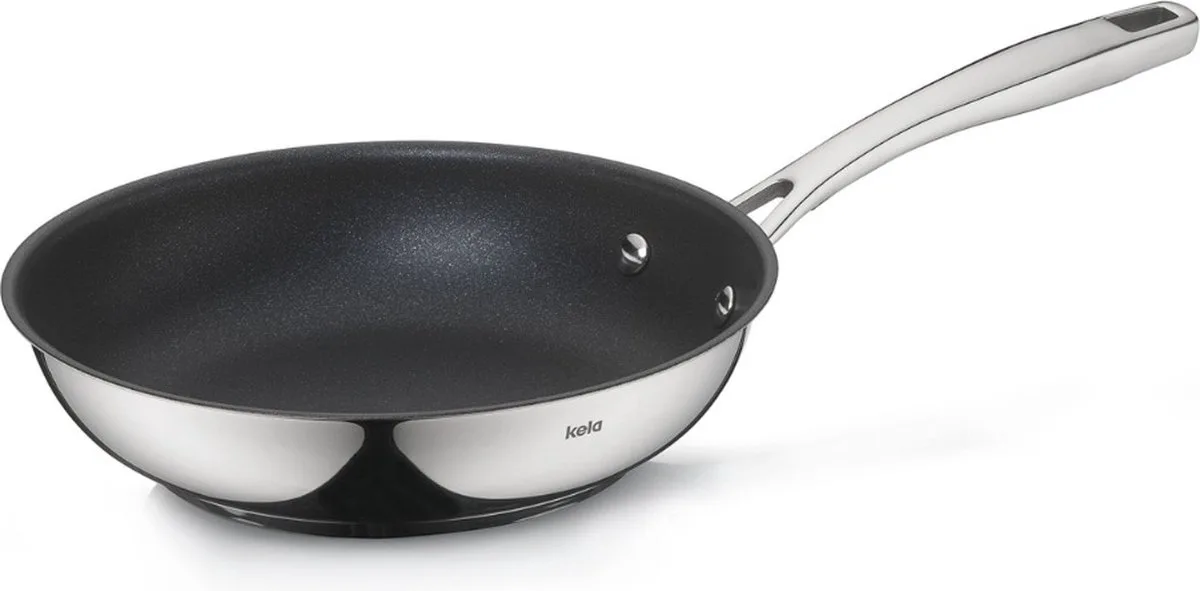 Koekenpan, RVS, Non Stick, Ø 20 cm van Kela in Zwart – productfoto
