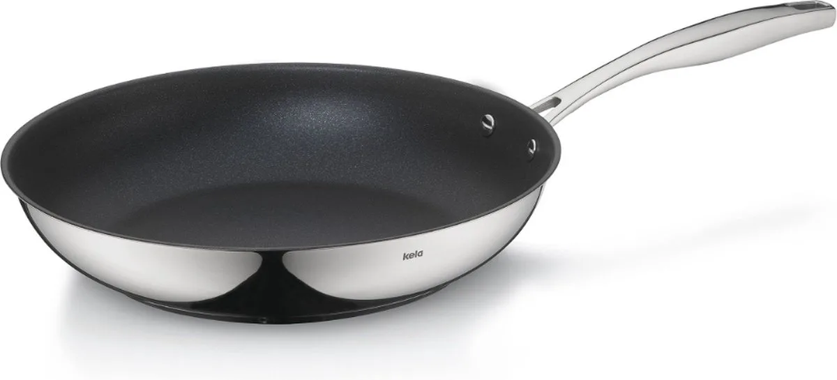 Koekenpan, RVS, Non Stick, Ø 28 cm van Kela in Zwart – productfoto