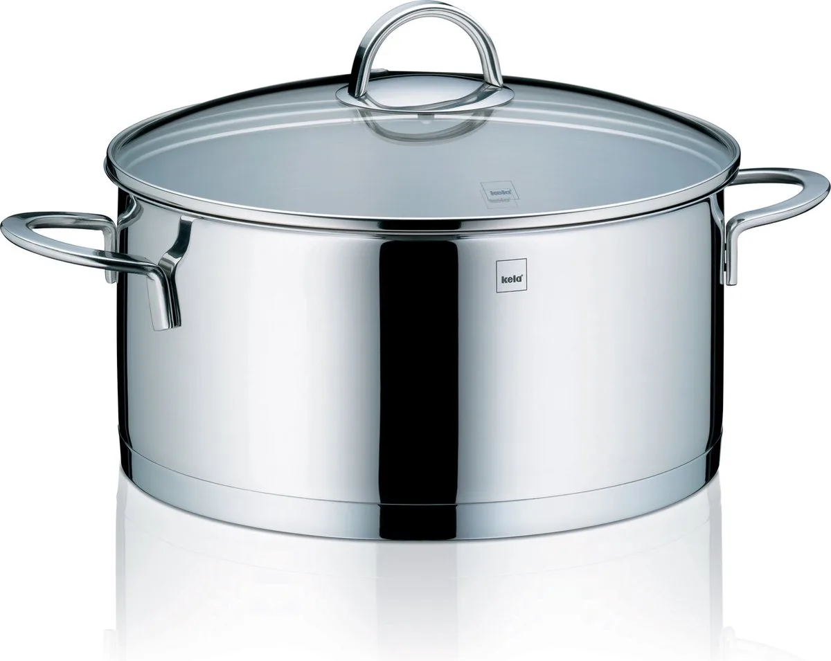 Kookpan laag 24 cm - RVS från Kela i Silver – produktbild