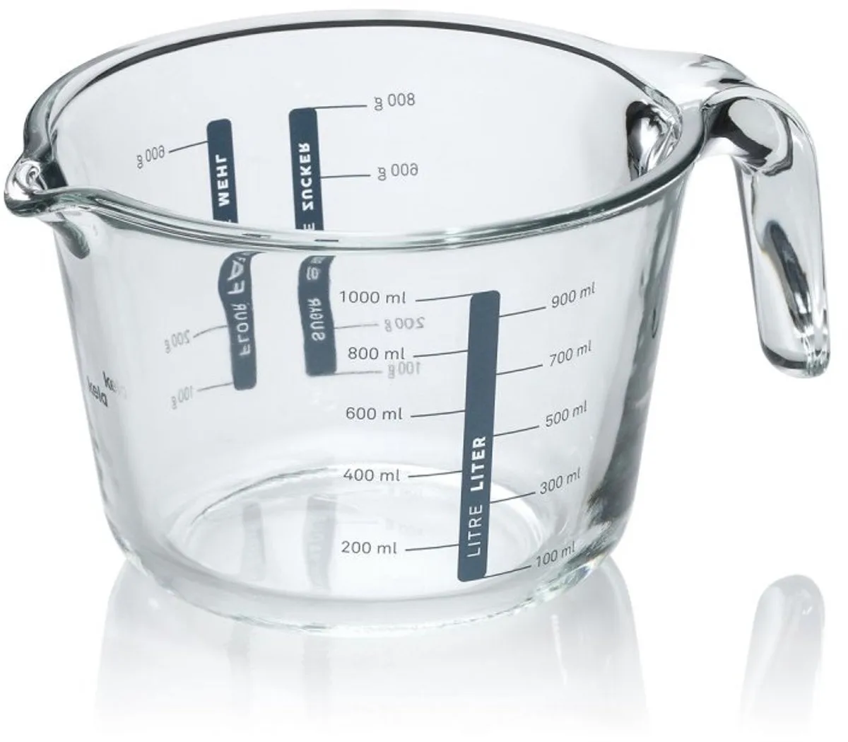 Malea-maatbeker, glas, 1 l fra Kela i Čirá – produktbillede