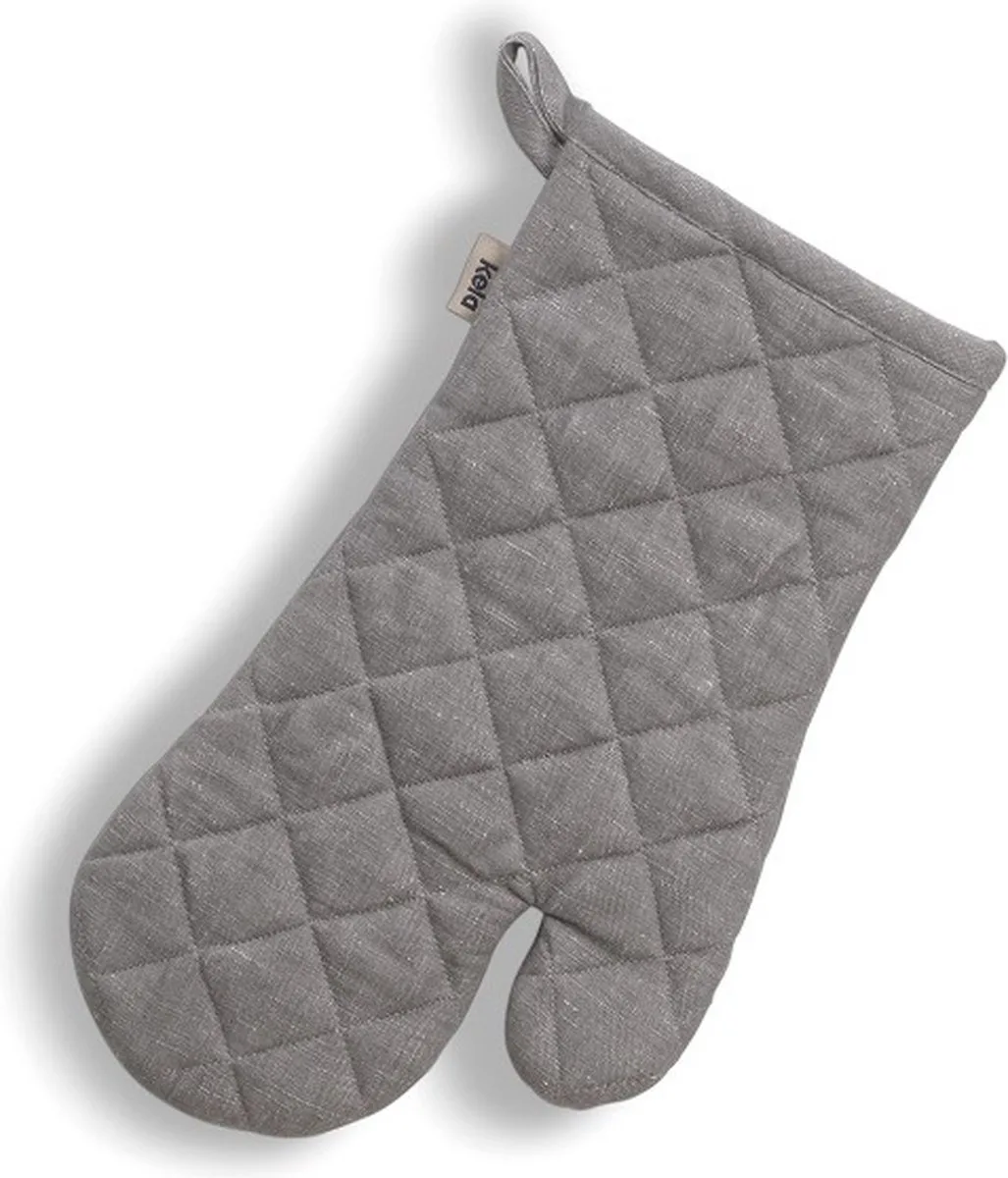 Ovenhandschoen, Katoen, Linnen van Kela in Grijs – productfoto
