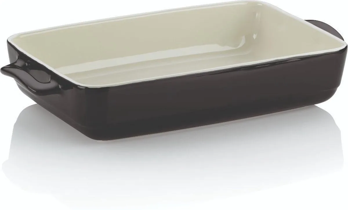 Ovenschaal Keramiek 37.5 cm x 22 cm van Kela in Zwart – productfoto