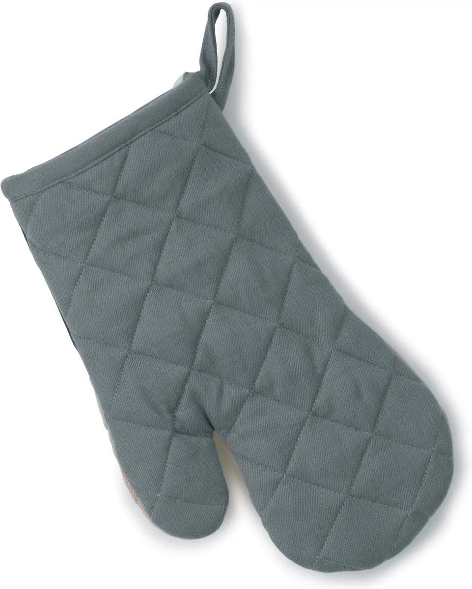Ovenwant, Geruit van Kela in Taupe – productfoto