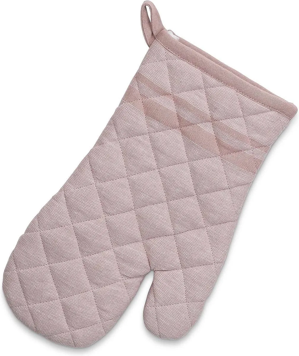Ovenwant, Ovenhandschoen, Katoen, met Streep, 31 x 18 cm van Kela in Roze – productfoto