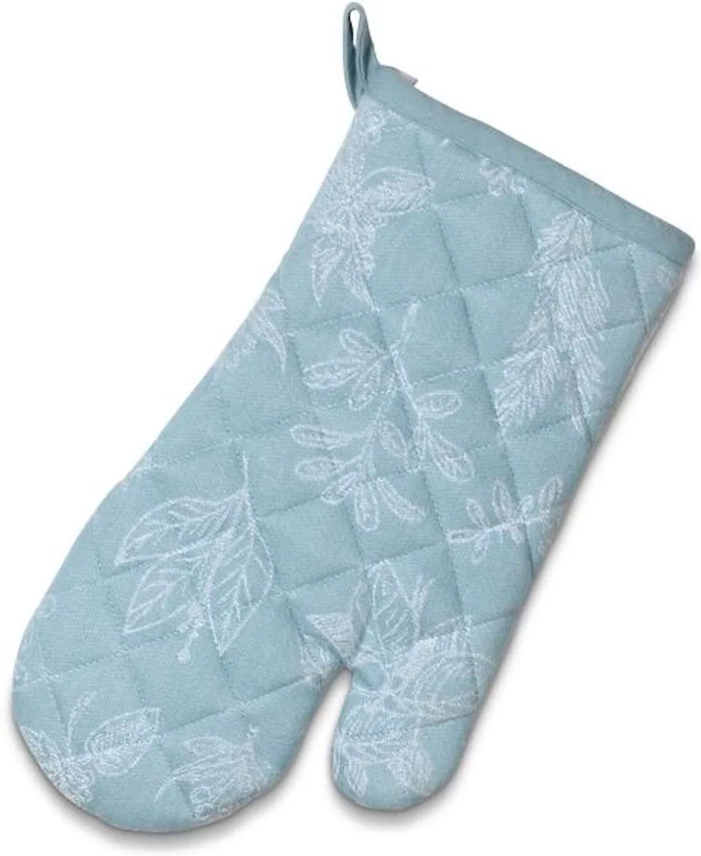 Ovenwant, Ovenhandschoen, Set van 4 Stuks, Katoen, IJs 31 x 18 cm van Kela in Blauw – productfoto