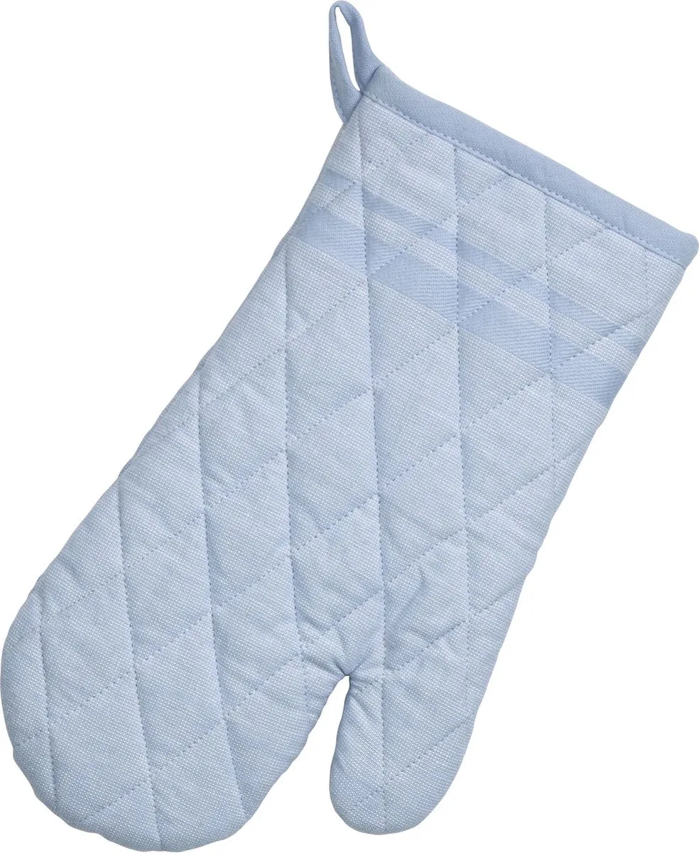 Ovenwant, Ovenhandschoen, Set van 4 Stuks, Katoen, met Streep, 31 x 18 cm från Kela i Blå – produktbild