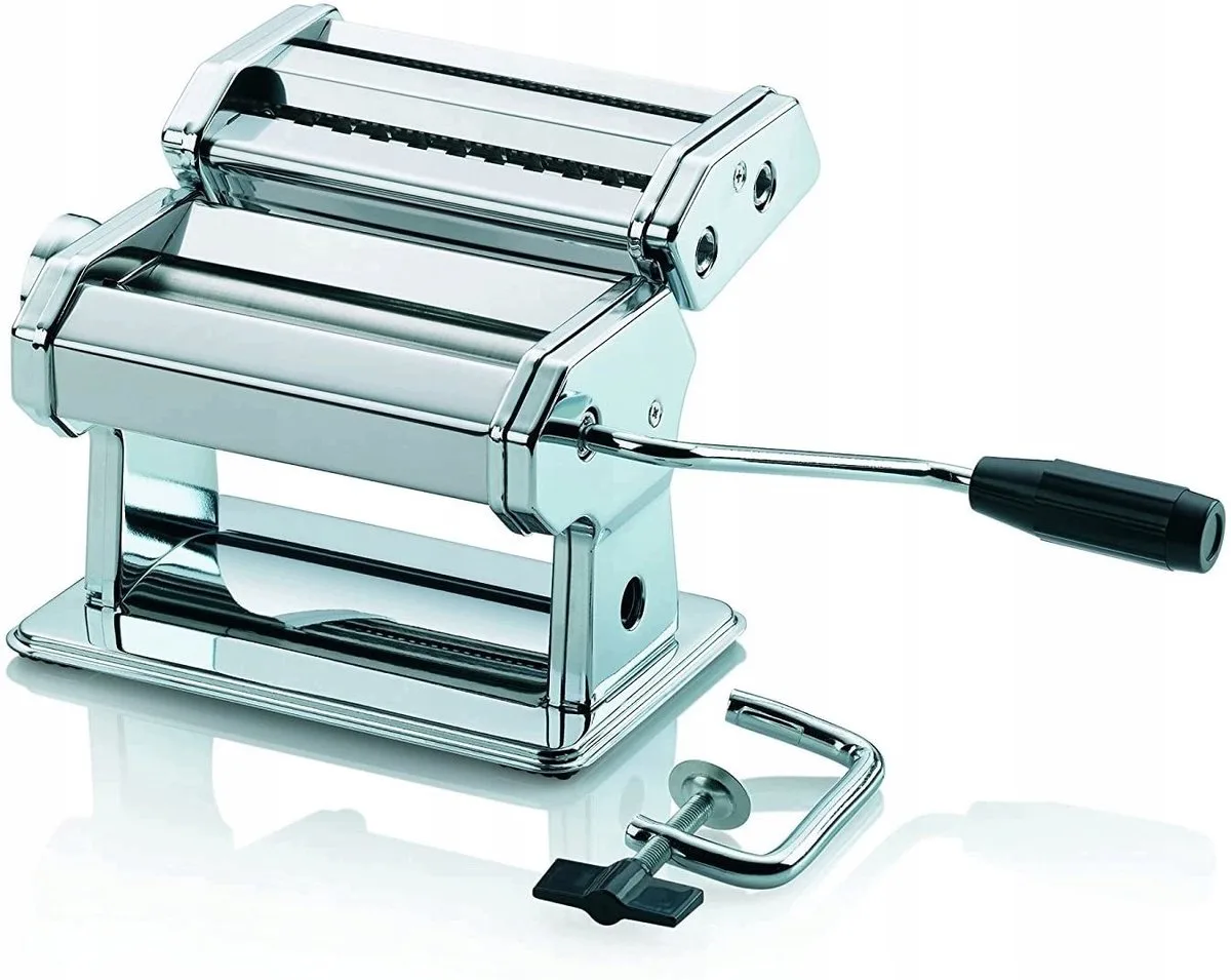 Pastamaker - 7-in-1 Deegroller & Pastasnijder by Kela in Silver – product photo