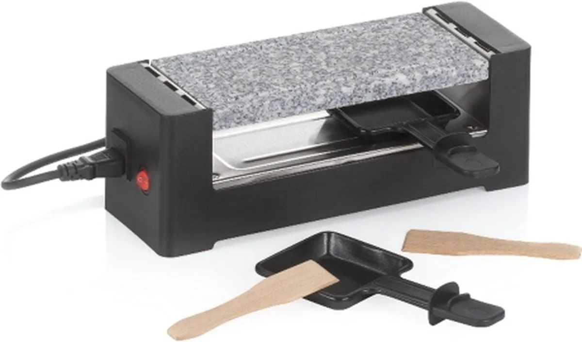 Raclette, 2 Personen, Kunststof, Graniet, Grijs van Kela in Zwart – productfoto