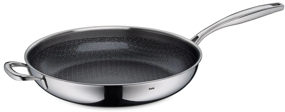 Roestvrijstalen koekenpan 18/10 Flavoria 32 cm van Kela in Zilver – productfoto
