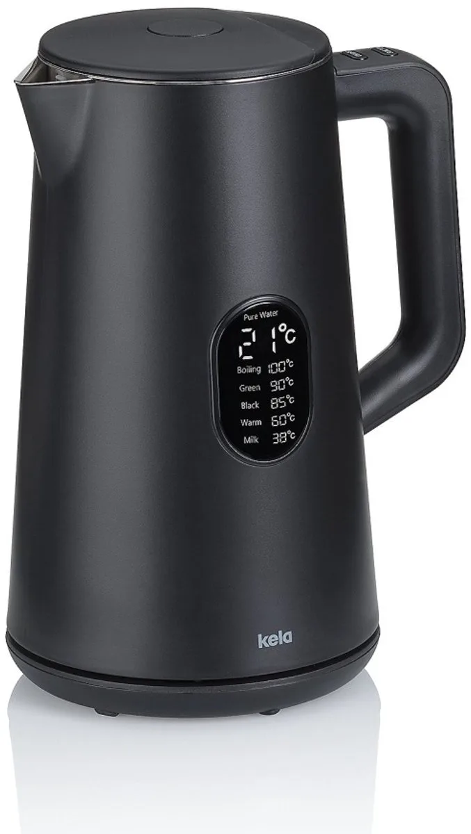 Santos waterkoker, 1,5 l van Kela in Zwart – productfoto