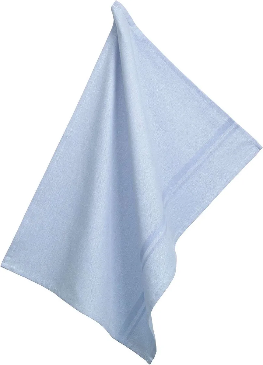 Theedoek, Set van 4 Stuks, Katoen, met Streep, 70 x 50 cm van Kela in Blauw – productfoto