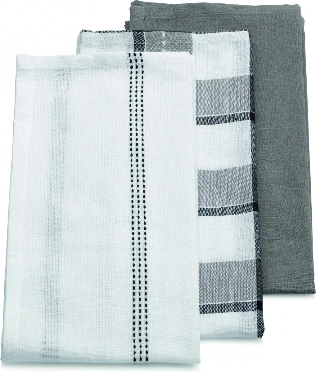 Theedoeken Set de Kela en Gris – photo produit