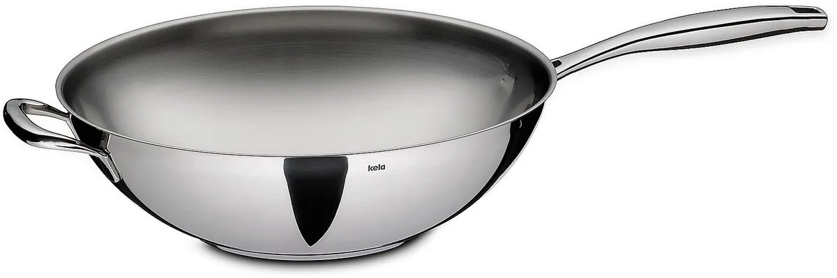 Wokpan, RVS, 32 cm van Kela in Zilver – productfoto