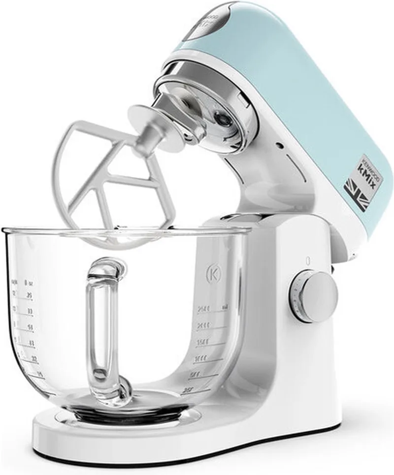 kMix KMX754PB - Keukenmachine - Glazen mengkom - 1000 Watt de Kenwood en Pastel blauw – photo produit