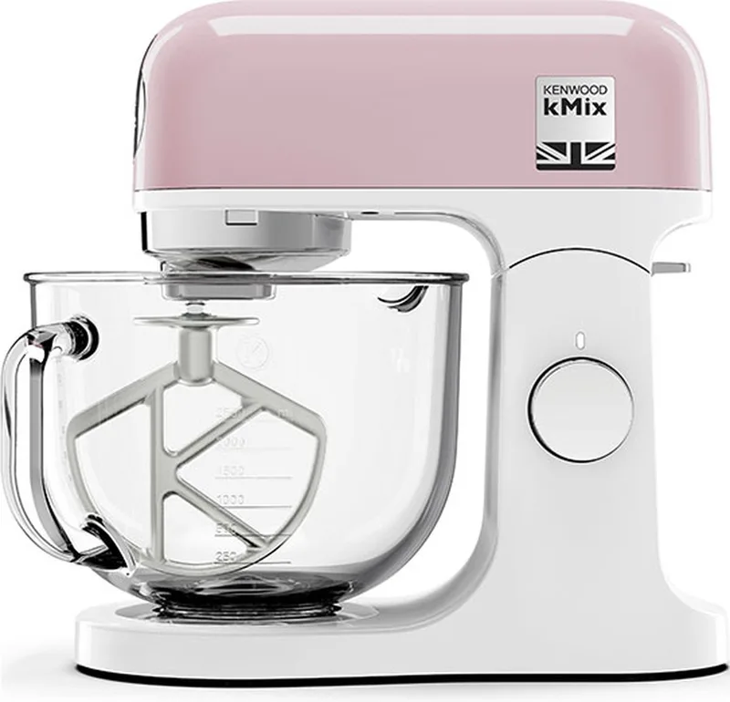kMix KMX754PP - Keukenmachine - Pastel pink - Glazen mengkom - 1000 Watt motor de Kenwood en Rose – photo produit