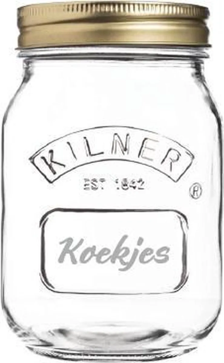 Gegraveerde weckpot 0,5 ltr (Koekjes) fra Kilner i Gennemsigtig – produktbillede