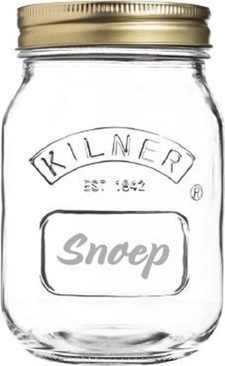 Gegraveerde weckpot 0,5 ltr (Snoep) van Kilner in Transparant – productfoto