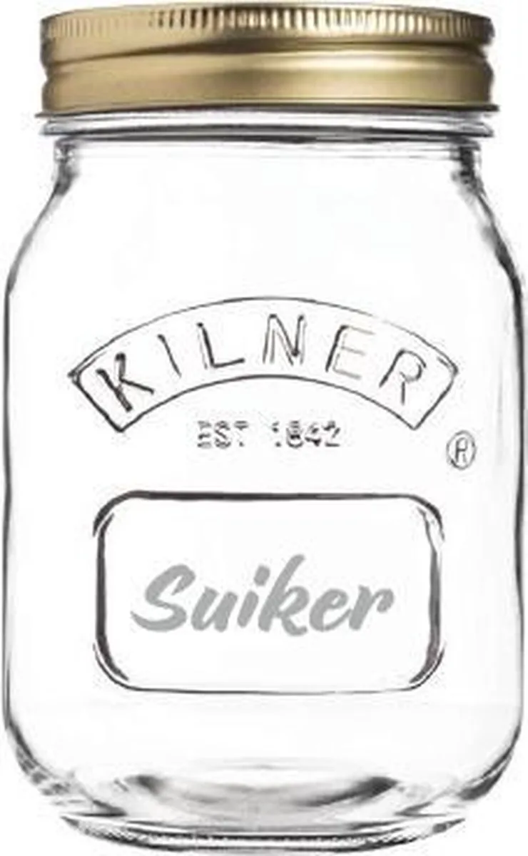 Gegraveerde weckpot 0,5 ltr (Suiker) de Kilner en Transparent – photo produit