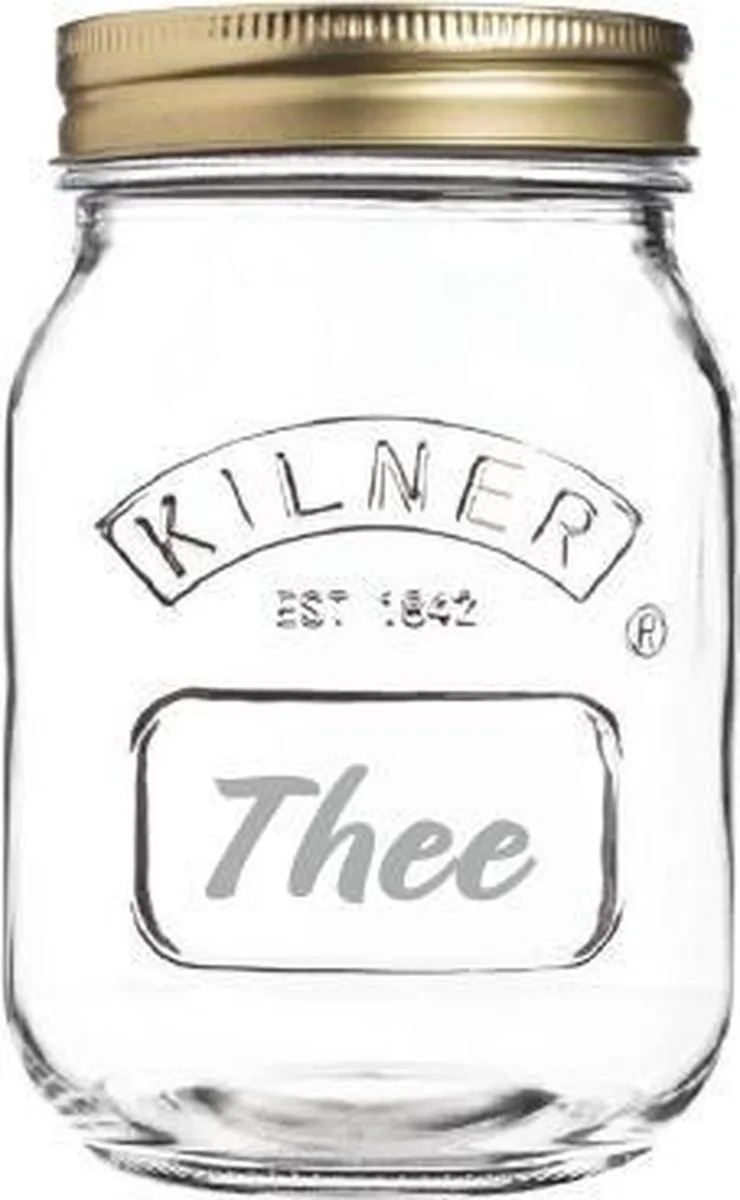 Gegraveerde weckpot 0,5 ltr (Thee) de Kilner en Transparent – photo produit