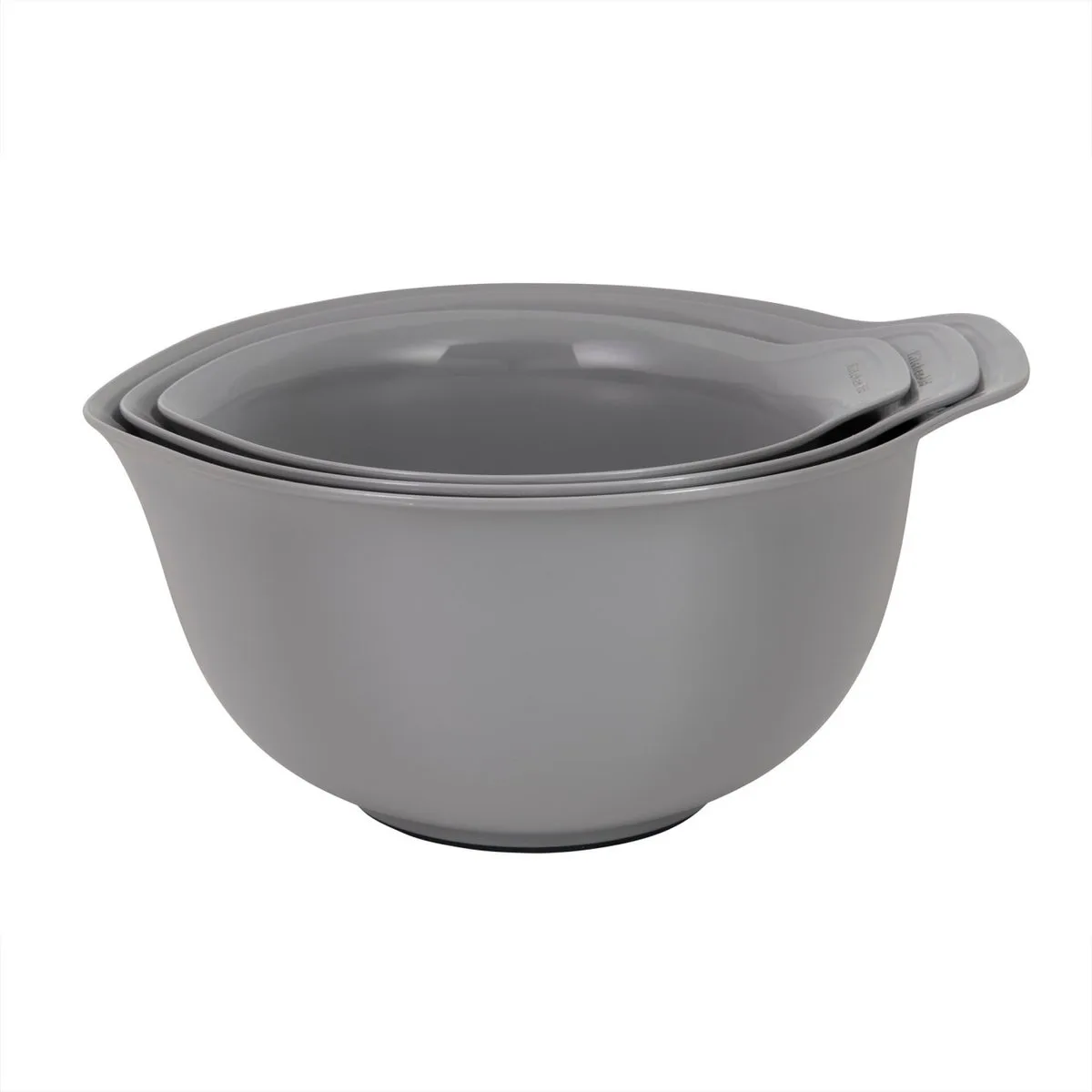 Beslagkommen, Set van 3 Stuks, Met Schenktuit, 2.4 L, 3.3 L, 4.3 L, Kunststof, Nestbaar van KitchenAid in Grijs – productfoto
