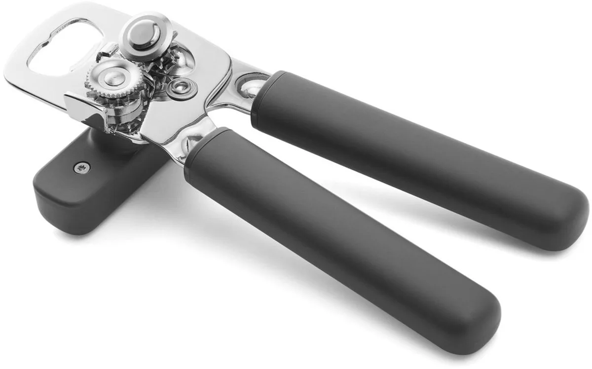 Blikopener, 20 cm, Multifunctioneel, Kunststof/RVS fra KitchenAid i Grå – produktbillede