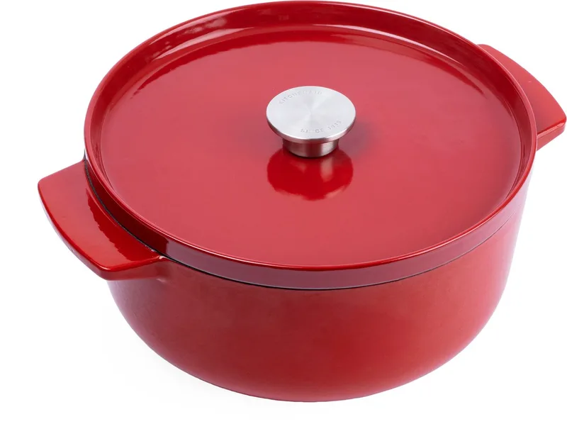 braadpan 22cm - geëmailleerd gietijzer - keizer rood - rond by KitchenAid in Empire_red – product photo