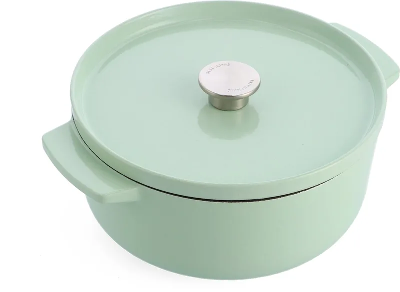 braadpan emaille 26cm - pistache groen - limited edition de KitchenAid en Pistachio – photo produit