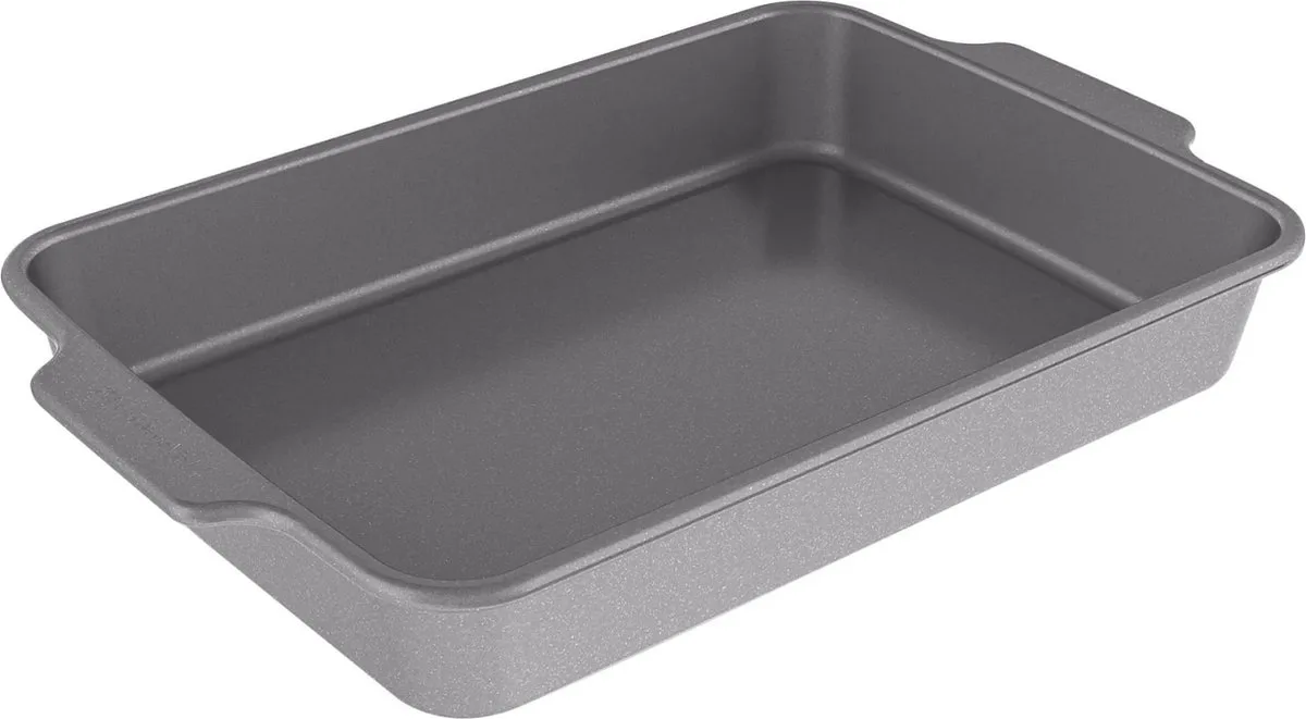 Braadslede 33x22,5cm - PFAS-vrije antikleeflaag - Gealuminiseerd Staal - Ovenbestendig tot 230°C by KitchenAid in Grey – product photo