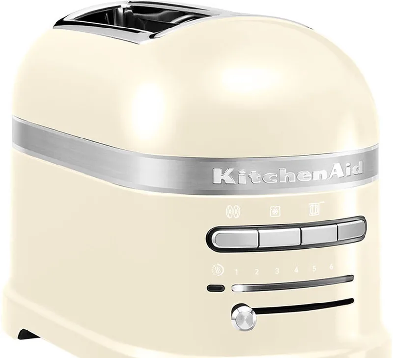 Broodrooster - Artisan - 5KMT2204EAC- Toaster met 2 sleuven en verwijderbaar kruimelbakje by KitchenAid in Amandelwit – product photo