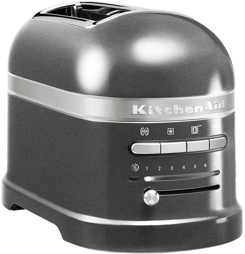 Broodrooster - Artisan - Toaster met 2 sleuven en verwijderbaar kruimelbakje - Grijs de KitchenAid en Medallion Silver – photo produit