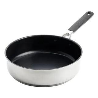 Classic Stainless Steel Hapjespan 26cm - 3.6L - PFAS-vrije antikleeflaag - Hapjespan inductie - Keramische pan - Ovenbestendig tot 160°C - Koudgrepen - Met glazen deksel - Zilver by KitchenAid in Silver – product photo 2 of 5