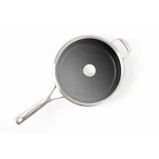 Forged Hardened Hapjespan 28cm - PFAS-vrije antikleeflaag - Hapjespan inductie - Keramische pan - Ovenbestendig tot 160°C - Koudgrepen - Met glazen deksel - Zwart by KitchenAid in Black – product photo 5 of 5