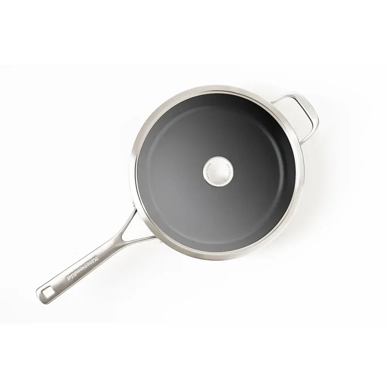 Forged Hardened Hapjespan 28cm - PFAS-vrije antikleeflaag - Hapjespan inductie - Keramische pan - Ovenbestendig tot 160°C - Koudgrepen - Met glazen deksel - Zwart by KitchenAid in Black – product photo 5 of 5