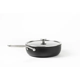 Forged Hardened Hapjespan 28cm - PFAS-vrije antikleeflaag - Hapjespan inductie - Keramische pan - Ovenbestendig tot 160°C - Koudgrepen - Met glazen deksel - Zwart by KitchenAid in Black – product photo 3 of 5