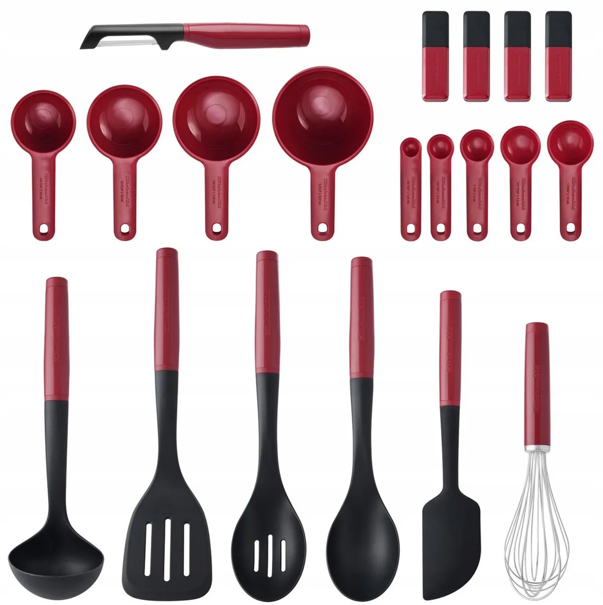 Keukengerei - Set - Empire Red - Nylon - Non-Toxic - 20 Delig by KitchenAid in Red – product photo