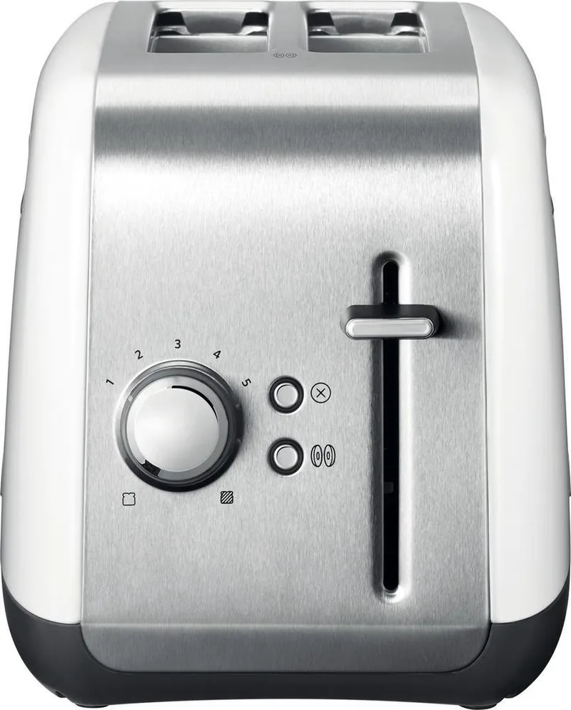 KitchenAid 5KMT2115EWH - Broodrooster - 2 sleuven - Zilver - Wit von KitchenAid in Silber, Weiß – Produktfoto