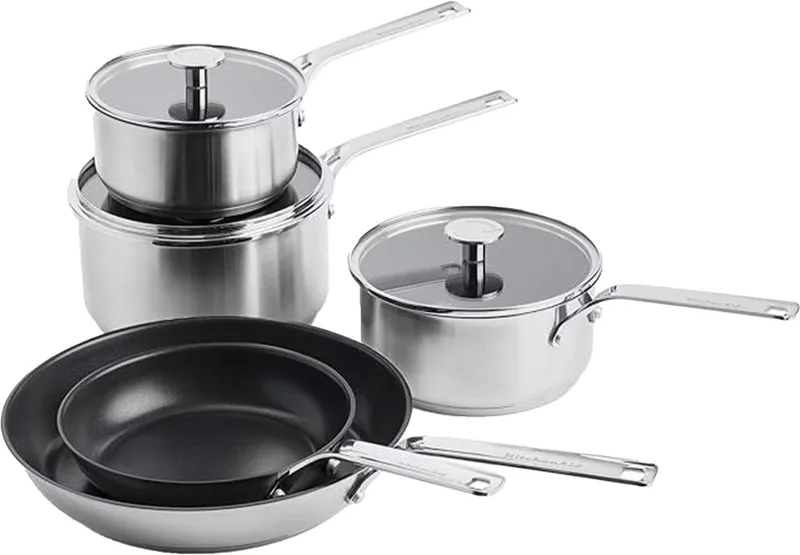 KitchenAid 8-Delige Pannenset by KitchenAid in Rvs – product photo