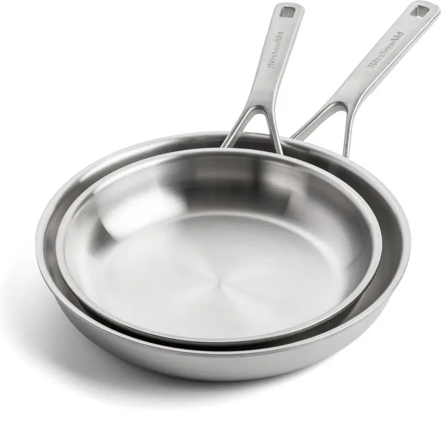 Koekenpannenset - Multi-Ply RVS - ø 20 en 28 cm - zonder anti-aanbaklaag