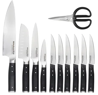 Messenset, 11-delig - Hoogwaardig Japans RVS - Berkenhouten Blok by KitchenAid in Black – product photo 2 of 3