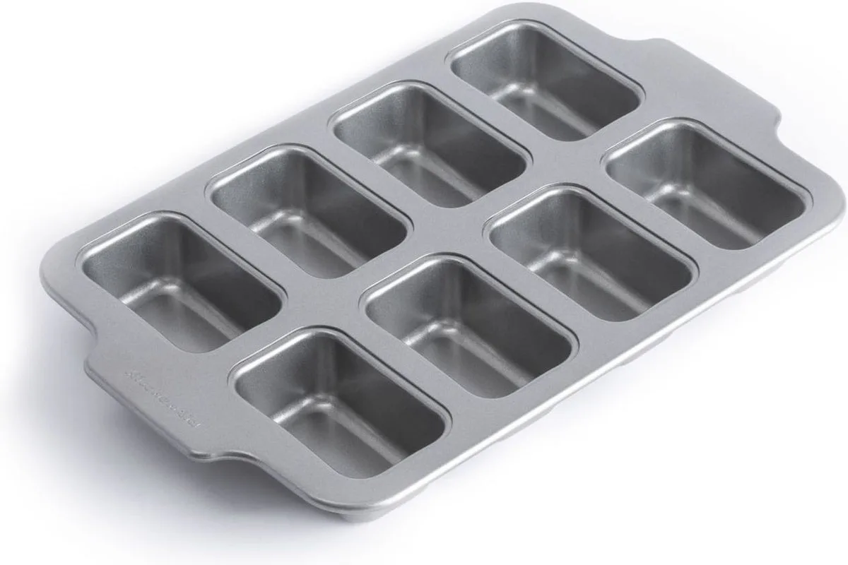 Moule à Gâteau Metal Bakeware Mini Rectangular Cake Pan Silver de KitchenAid en Gris – photo produit