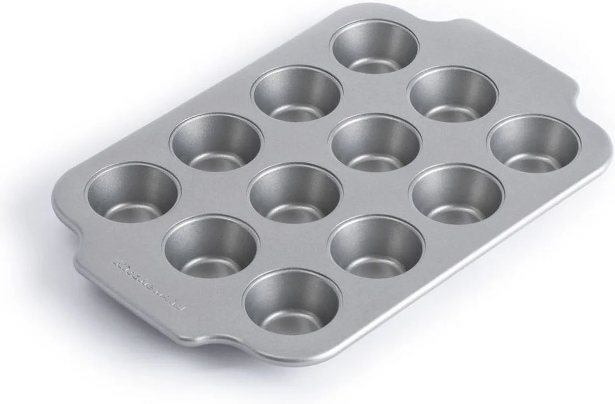 Mini Muffinvorm Aluminized Steel 12 Stuks van KitchenAid in Grijs – productfoto