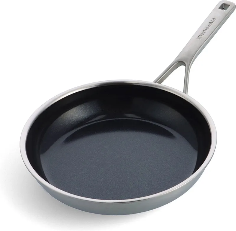 Multi-Ply koekenpan ø20cm - RVS - inductie - anti-aanbak - PFAS-vrij by KitchenAid in Silver – product photo 1 of 3